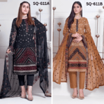 Moti's Fashion Embroidered Chiffon Collection - SQ-611